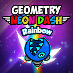 Geometry Neon Dash Rainbow